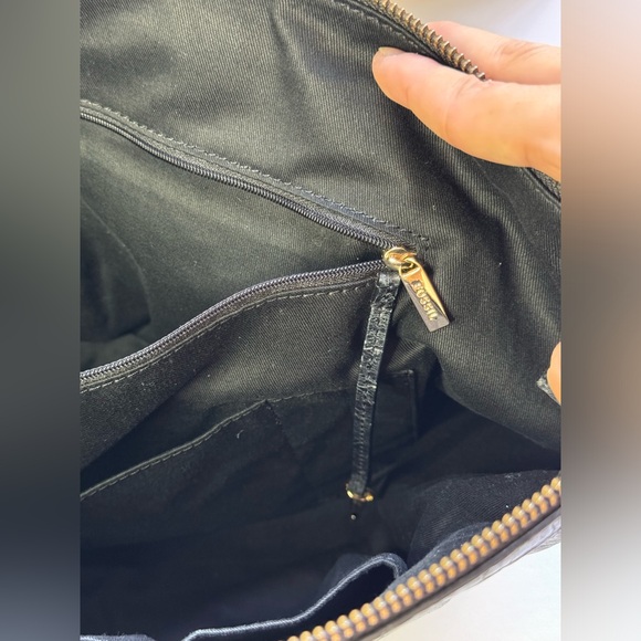 Fossil Sydney Croc Embossed Leather Shopper Tote Bag - Picture 12 of 15